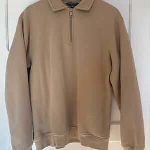 Tan Fleece Quarter Zip Sweater - Croft & Barrow